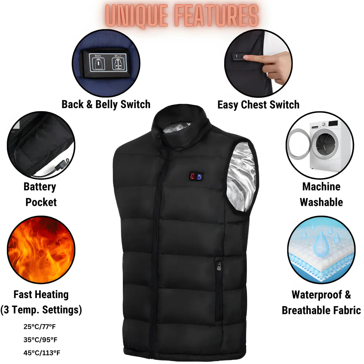 ThermaWear™ Unisex Heated Vest